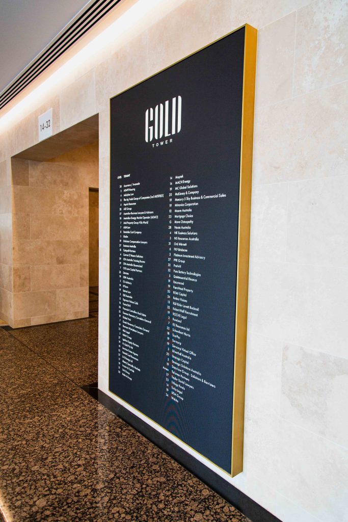 Gold Tower LED Wayfinding