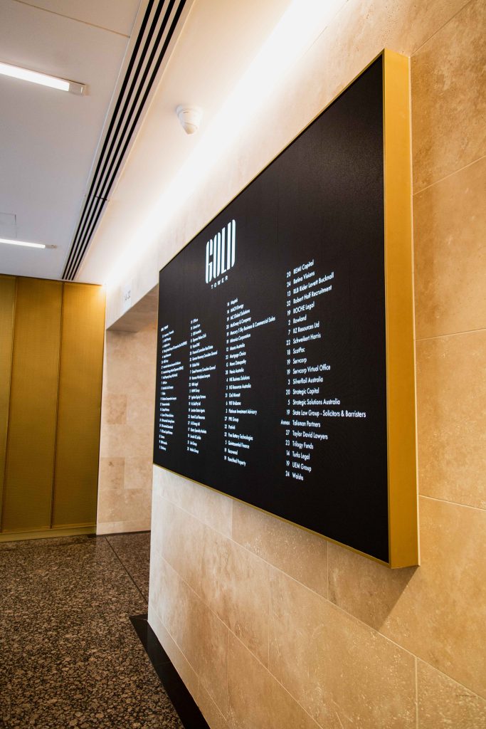 Gold Tower LED Wayfinding