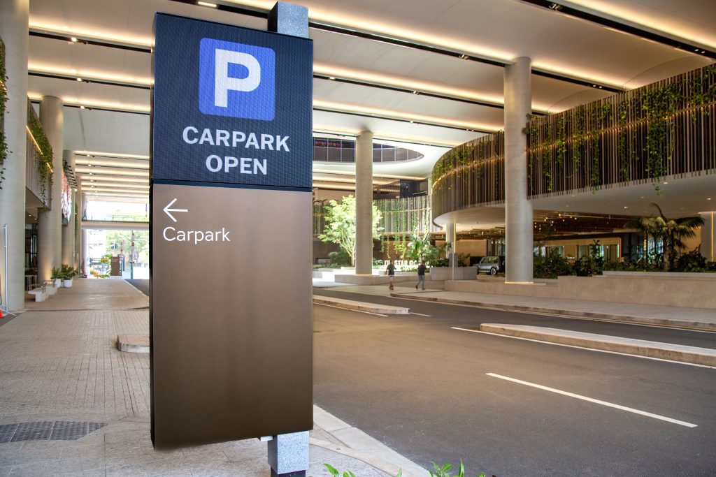 Queens Wharf LED Car Park Sign