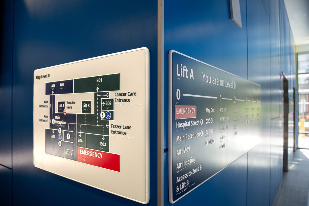 Sunshine Coast University Hospital Wayfinding - Braille
