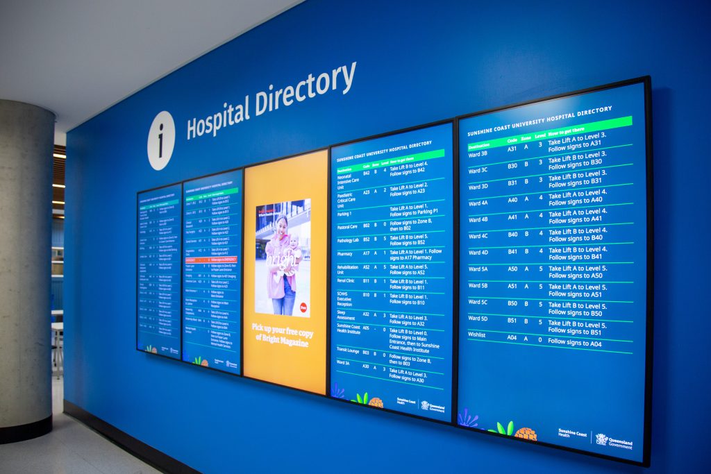 Sunshine Coast University Hospital Wayfinding - Digital Directory