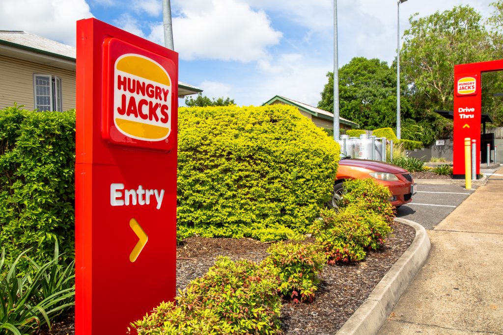 Hungry Jacks Drive Thru Signage